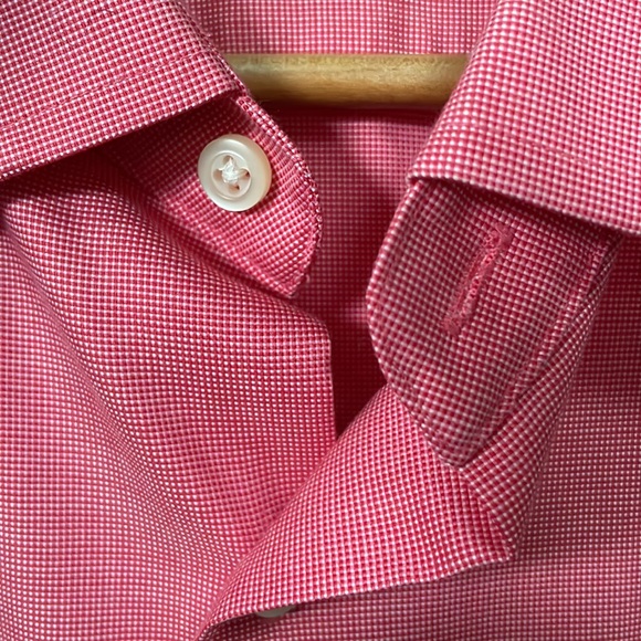 BANANA REPUBLIC BUTTON DOWN SLIM-FIT NON-IRON SHIRT MENS TALL - Picture 3 of 10